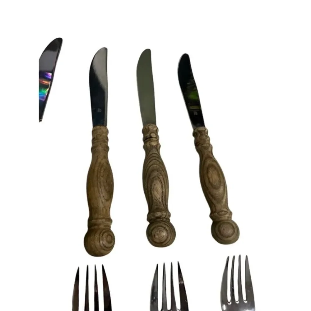 WMF Cromargan Stainless Steel Set of 7 Knife and Fork Set Flatware Silverware